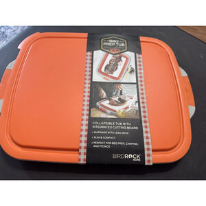 Collapsible Cutting Board with Container Foldable BBQ Prep Tub Sapce Saving Dish